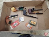 Tobacco tins, smoking pipes, lighter