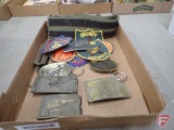 Belt buckles-NRA and gun manufacturers; patches- rifle association, sheriffs, firearms safety