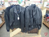Leather and suede jackets, Size L and XL. 4pcs