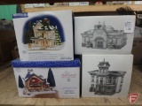 Dept 56: Carpenter Gothic Bed & Breakfast, Christmas Lake Chalet, Bowling Alley, Italianate Villa
