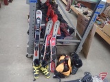 Talon Millenium Three snowboard, Total Mountain micro skis, Olin DTSL junior skis,