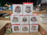 Liberty Falls village pieces, Circle of Friends figurines, Mobilcrete glasses, glass bunny