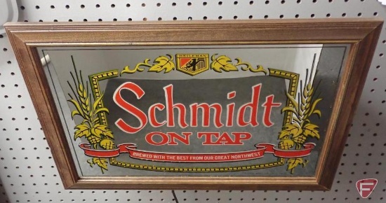 Schmidt beer light up electric sign, works, 20"x14"