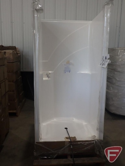 RV fiberglass shower stall, 36" x 36" x 75", item # 184079-01-01A, unused