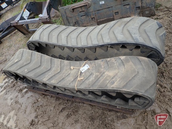 Rubber skid loader tracks, 15"w