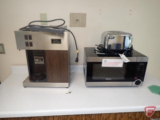 Criterion microwave, Waring toaster, Bunn Pour-o-matic coffee maker