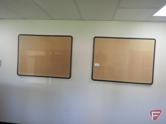 Bulletin boards (5); 36"x48", 72.5"x36.5", 36.5"x48", 60"x36"