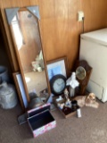 QTY OF MISC. HOME DECOR INCLUDING FULL LENGTH MIRROR, (3)