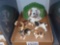 DOG FIGURINES AND COLLECTOR PLATE