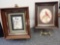 (2) FRAMED BIRD PICTURES ON BRASS EASELS, PICTURES ARE 15