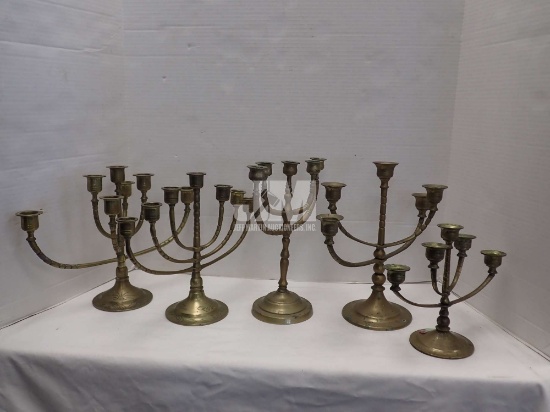 VINTAGE BRASS CANDELABRAS