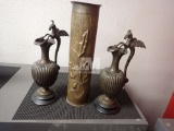 BRASS VASE WITH LEAF DESIGN 13