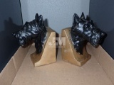 SCHNAUZER: METAL BOOKENDS AND FIGURINES