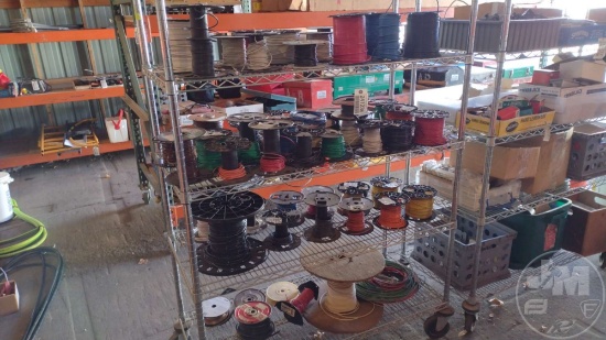 SPOOLS OF WIRE; MOSTLY 10, 12, 18 GAUGE; CONTENTS OF