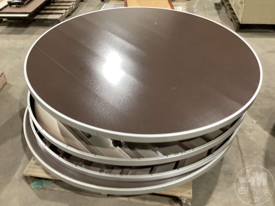 SOUTHERN ALUMINUM ROUND FOLDING TABLES, 5'D X 30"H; THIS