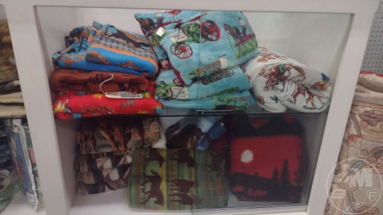 FLEECE FABRIC AND PANELS, PRINTS AND SOLIDS, BLANKETS AND PILLOWS,