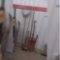 RAKES, SHOVEL, FORK, LOG PICK, MALLET, MINNOW NET AND OTHERS