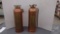 COPPER FIRE EXTINGUISHERS, ONE IS RELIANCE, AND ONE IS RED