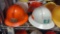 (5) RAILROAD SAFETY HARDHATS. ALL ON 3RD SHELF OF CART