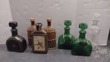 DECANTERS, CANNING JARS. 4 CONTAINERS/SHELF