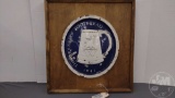 THE HOUSE OF WHITBREAD 1742 CAST IRON PLAQUE ON FRAME