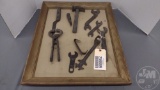 VINTAGE TOOLS MOUNTED IN PICTURE FRAME
