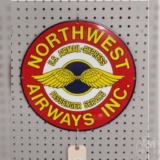 NORTHWEST AIRLINES METAL SIGN, 14