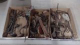 PRIMITIVE TOOLS: WOOD HOSE STAND, SHEEP SHEARS, SCALE PARTS. 3