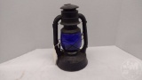 DIETZ #2 KEROSENE LAMP WITH COBALT BLUE GLOBE