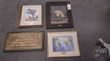 FRAMED PICTURES, ONE IS J.J. HENNER, ONE IS 