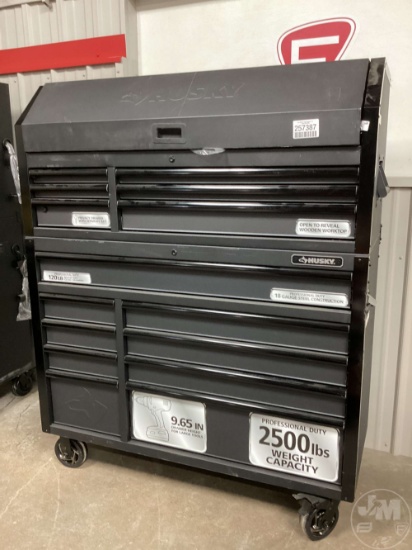 HUSKY 15 DRAWER TOOL CHEST & CABINET COMBO ON WHEELS