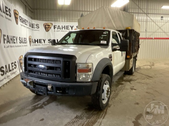 2008 FORD F-550 XL SUPER DUTY VIN: 1FDAX57R98EE18357 EXTENDED CAB 4X4 FLATBED