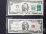 1963 RED SEAL $2 NOTE, BICENTENNIAL 1976 PA FIRST DAY