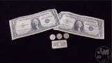 (3) SILVER ROOSEVELT DIMES, AVG. CIRC., FRANKLIN MINT STERLING SILVER