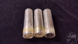 (3) 40-COIN ROLLS OF MOSTLY BU JEFFERSON NICKELS, 1959 AND