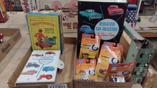 MATTEL MINIATURE CAR COLLECTOR CASES AND TOYS, (2) BOXES