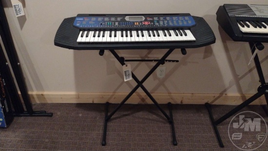 CASIO CTK-411 ELECTRIC KEYBOARD WITH STAND; ITEMS LOCATED IN BASEMENT