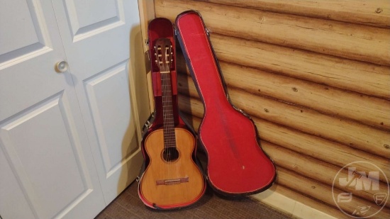 ACOUSTIC GUITAR WITH CASE; ITEMS LOCATED IN BASEMENT