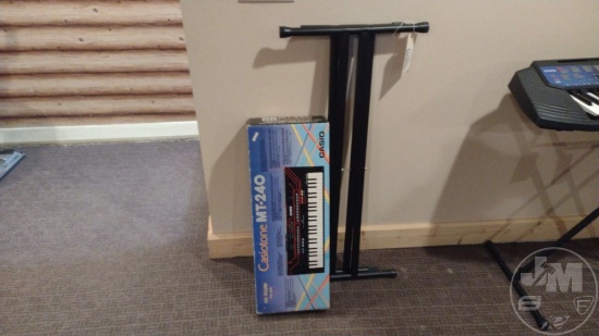 CASIO MT-240 ELECTRIC KEYBOARD WITH STAND; ITEMS LOCATED IN BASEMENT