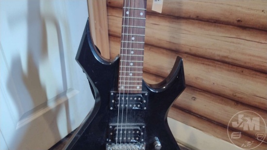 B.C. RICH WARLOCK ELECTRIC GUITAR & STAND; ITEMS LOCATED IN