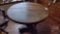 ROUND WOOD OAK TABLE WITH (3) LEAVES