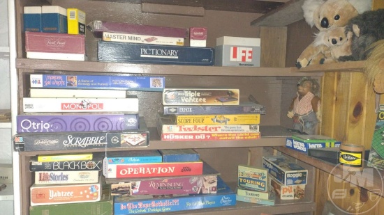 GAMES AND TOYS; THIS LOT IS LOCATED UPSTAIRS