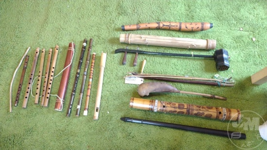 MUSICAL INSTRUMENTS FROM DIFFERENT COUNTRIES; THIS LOT IS LOCATED UPSTAIRS