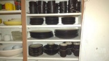 STONEWARE MUGS, PLATES AND BOWLS; THIS LOT IS LOCATED IN