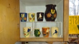 POTTERY: PLATES, CUPS, PITCHERS; SHENANGO POT, HOMER LAUGHLIN DISH, P