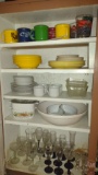 MUGS, STEMWARE, PLATES, BOWLS; THIS LOT IS LOCATED IN BASEMENT