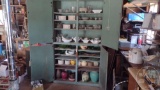 GLASSWARE, POTTERY; CONTENTS OF CABINET