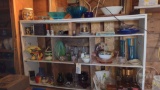 GLASSWARE; CONTENTS OF SHELVES