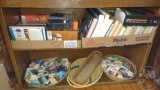 VHS AND DVD MOVIES, BOOKS, MATCHBOOK COLLECTION, BASKETS