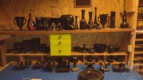 VINTAGE BLACK GLASSWARE, SOME ARE DECO; THIS LOT IS LOCATED